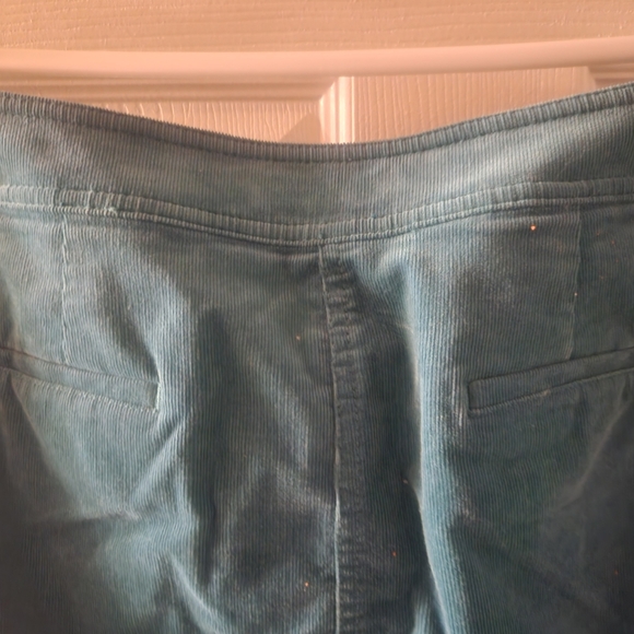 Talbots Pretty Turquoise/Teal Soft Corduroy A Line Skirt - Picture 6 of 6